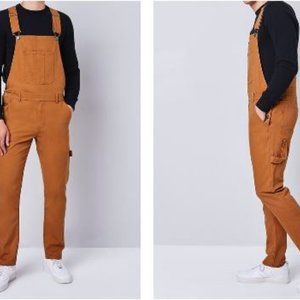 Forever 21 Men's M Unisex Bib Overalls Copper Rare Carpenter Slim Fit Perfect